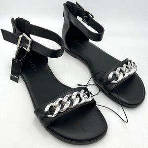 New Torrid Black Chain Detail Sandal - Size 8W
